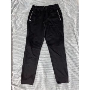 Men’s black biker joggers